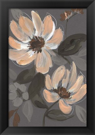 Framed Peach &amp; Sienna Bouquet II Print