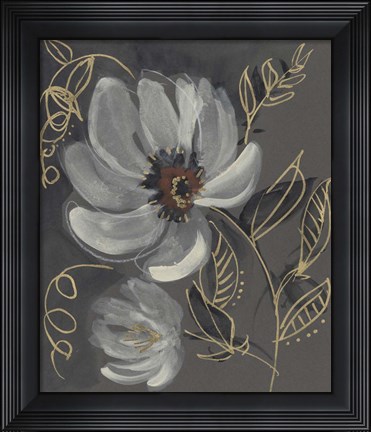 Framed Floral Filigree II Print
