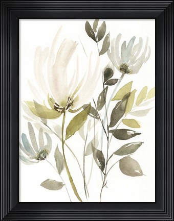 Framed Winter Arrangement I Print
