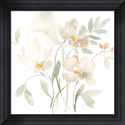 Framed Whispering Petals I Print