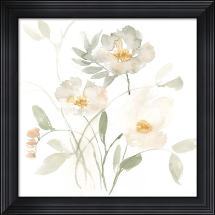 Framed Whispering Petals II Print