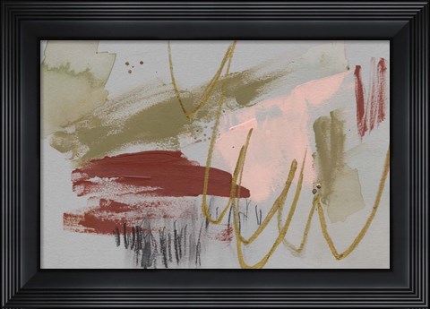Framed Scribbles &amp; Paint I Print