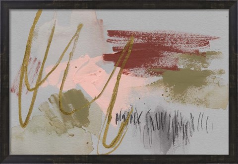Framed Scribbles &amp; Paint II Print