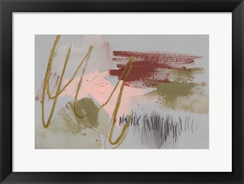 Framed Scribbles &amp; Paint II Print