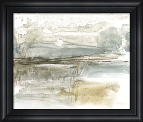 Framed Stark Neutral Landscape I Print