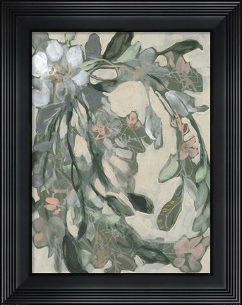 Framed Cascading Bouquet I Print