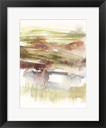 Framed Abstract Flower Horizon I Print