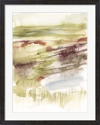 Framed Abstract Flower Horizon II Print