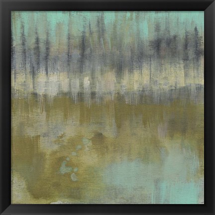 Framed Soft Treeline on the Horizon II Print