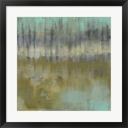 Framed Soft Treeline on the Horizon II Print