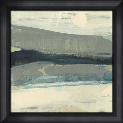 Framed Coastline Twist I Print