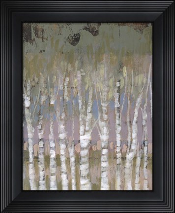 Framed Pastel Birchline I Print