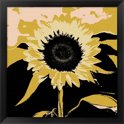 Framed Pop Art Sunflower IV Print