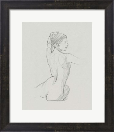 Framed Female Back Sketch II Print