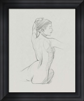 Framed Female Back Sketch II Print