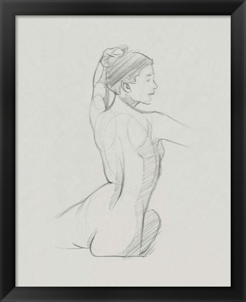 Framed Female Back Sketch II Print