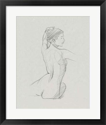 Framed Female Back Sketch II Print