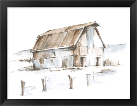 Framed Roadside Barn I Print