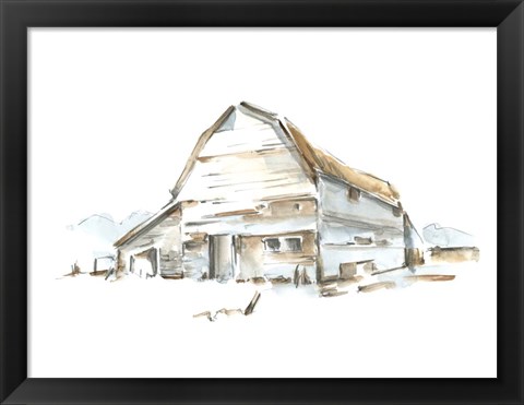 Framed Roadside Barn II Print