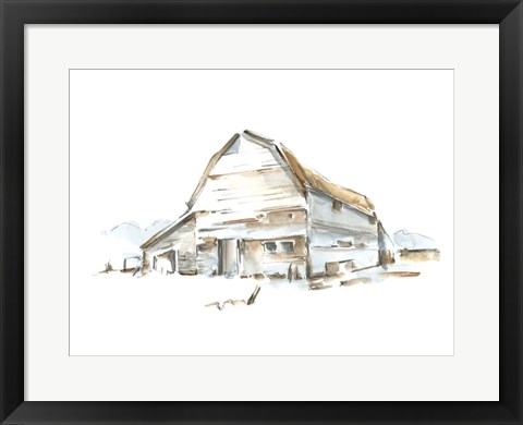 Framed Roadside Barn II Print