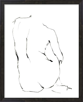 Framed Seated Figure Pose I Print