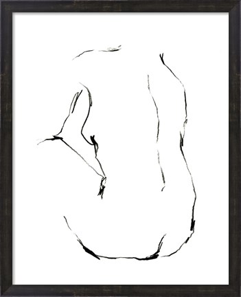 Framed Seated Figure Pose II Print