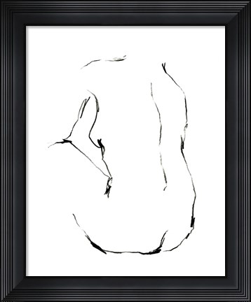 Framed Seated Figure Pose II Print