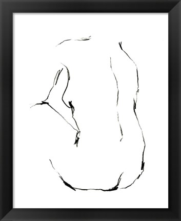 Framed Seated Figure Pose II Print