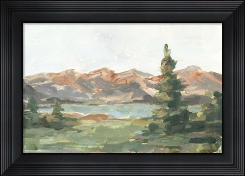 Framed Rusty Mountains II Print