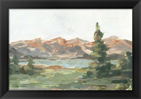 Framed Rusty Mountains II Print