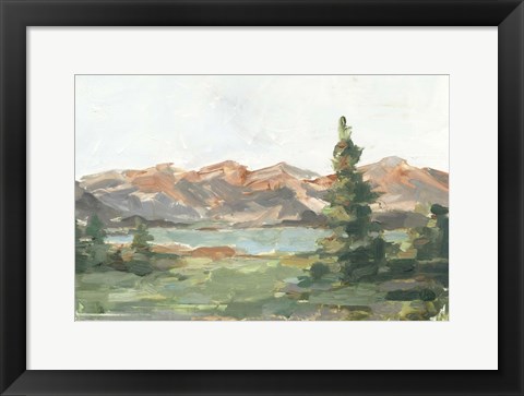 Framed Rusty Mountains II Print