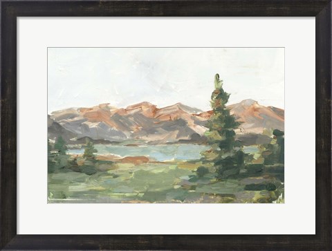 Framed Rusty Mountains II Print