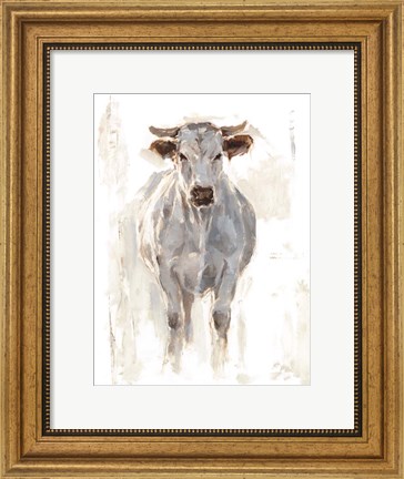Framed Sunlit Cows I Print