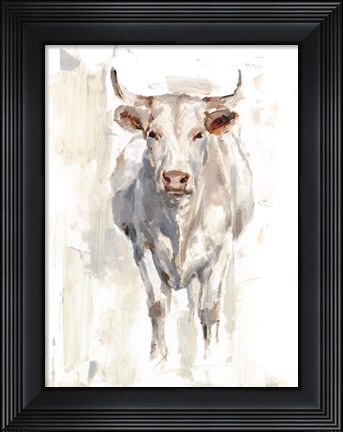 Framed Sunlit Cows II Print