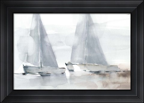 Framed Misty Sails I Print
