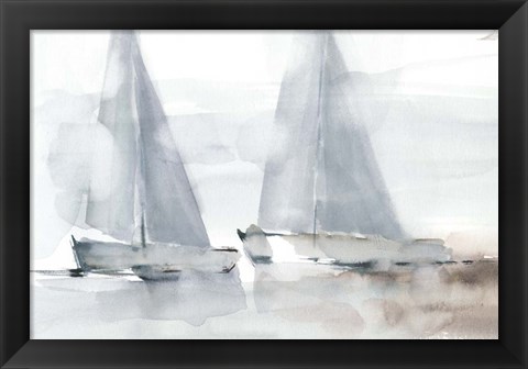 Framed Misty Sails I Print