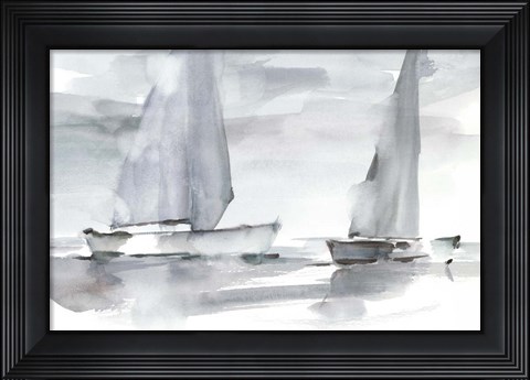 Framed Misty Sails II Print