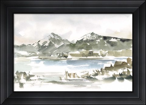 Framed Snow-capped Mountain Study I Print