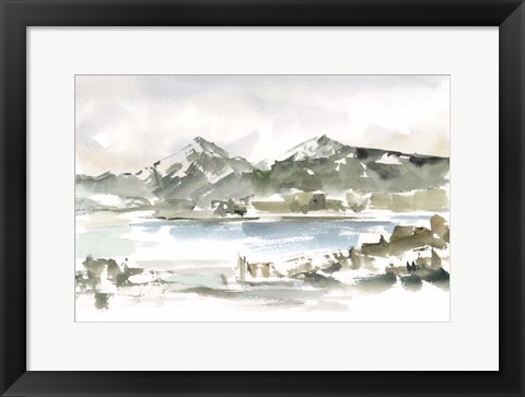 Framed Snow-capped Mountain Study I Print