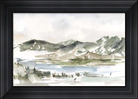 Framed Snow-capped Mountain Study II Print