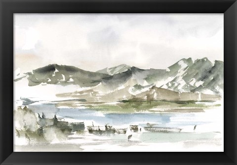 Framed Snow-capped Mountain Study II Print