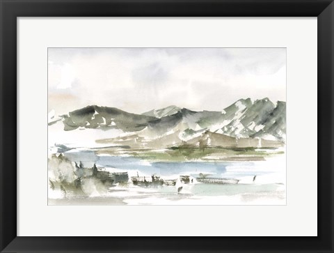 Framed Snow-capped Mountain Study II Print