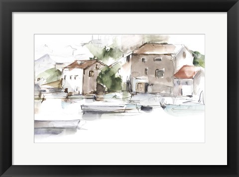 Framed Serene Lakefront II Print