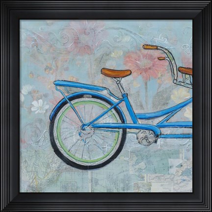 Framed Bicycle Collage I Print