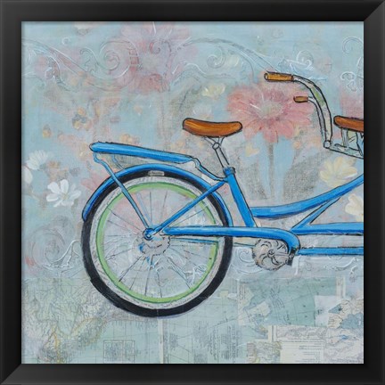 Framed Bicycle Collage I Print