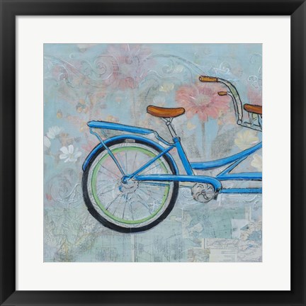 Framed Bicycle Collage I Print