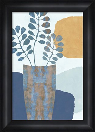 Framed Indigo Yellow Still Life III Print