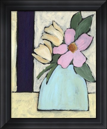 Framed Distressed Bouquet I Print