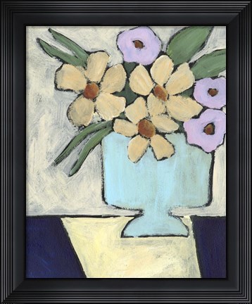 Framed Distressed Bouquet II Print