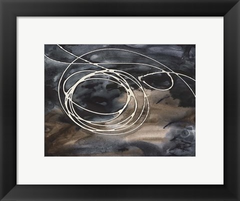 Framed Midnight Swirl II Print